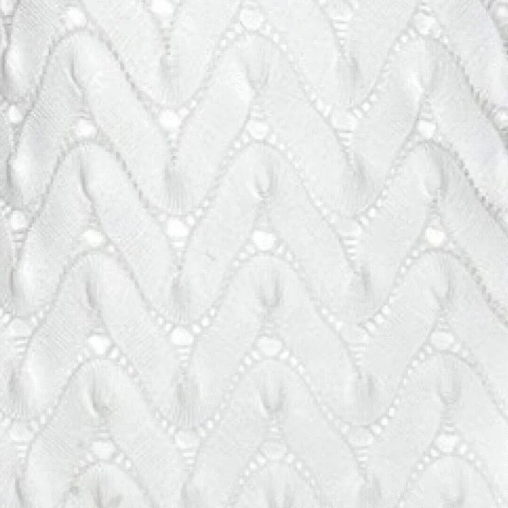 Free‎ People Dress Womens Medium Wild Thing White Zig Zag Knit Open Back Neutral